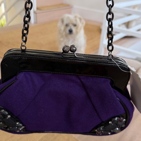 Free People Brand Vintage Retro 50s 60s Look Shoulder Purple Jewels Bag 🌈 - Picture 4 of 8